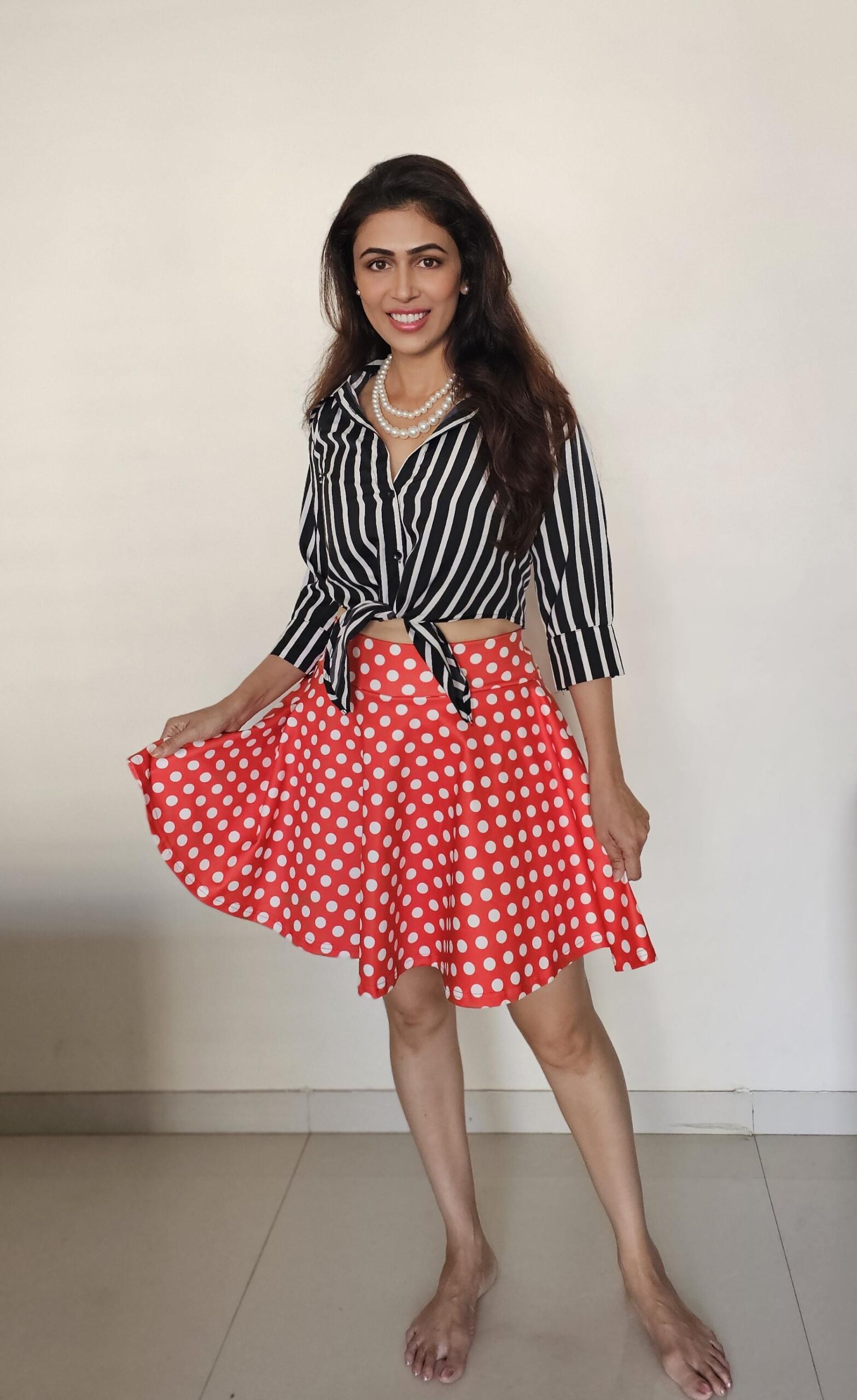 Timeless Knot Shirt Crop Top With Your Favorite Skirt